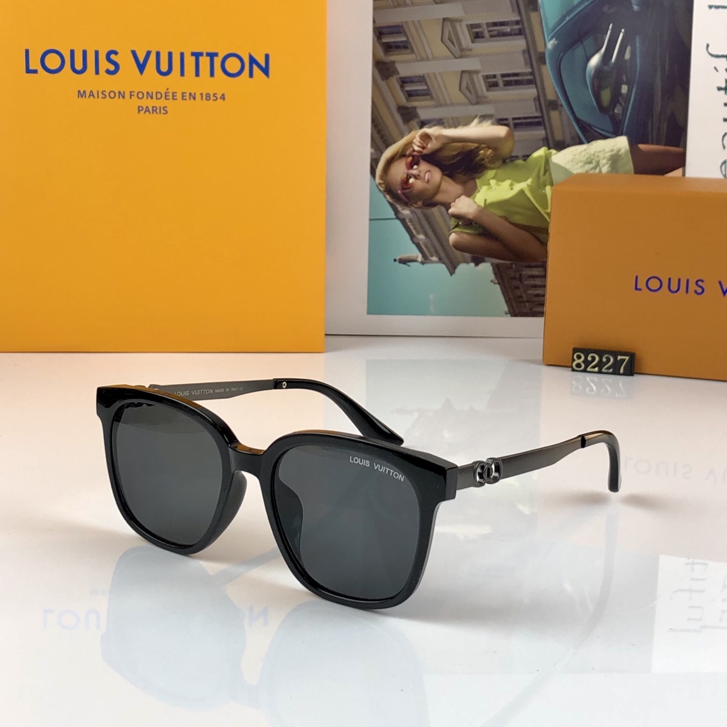 。。Louis vuitto*休闲墨镜磨砂质感时尚潮流百搭黑框防晒遮阳高级感太阳眼镜
