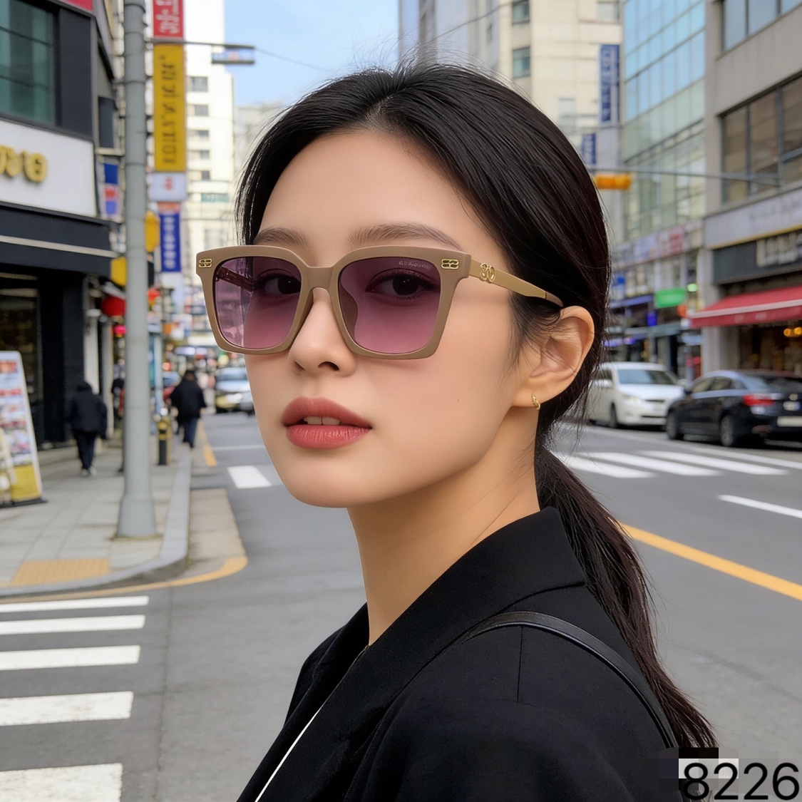 NO:766342,Balenciag*Korean version of celebrity trendy Hong Kong style retro square frame showing face small street shooting sunglasses glasses sunglasses sunglasses, glasses, balenciaga19860909Balenciag*韩版明星潮人港风复古方框显脸小街拍墨镜眼镜墨镜太阳镜,眼镜,balenciaga,glasses