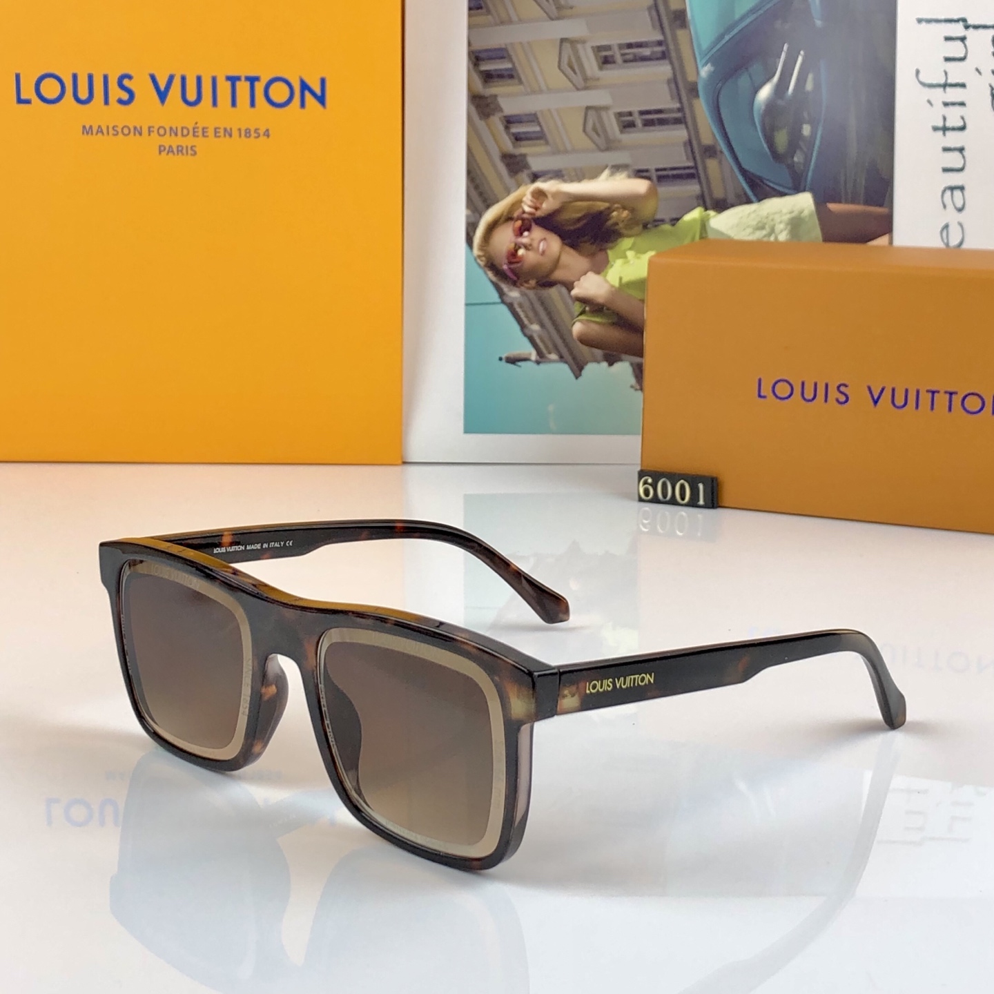 。。Louis vuitto*时尚方形太阳镜度假聚会潮流百搭男女眼镜防晒墨镜
