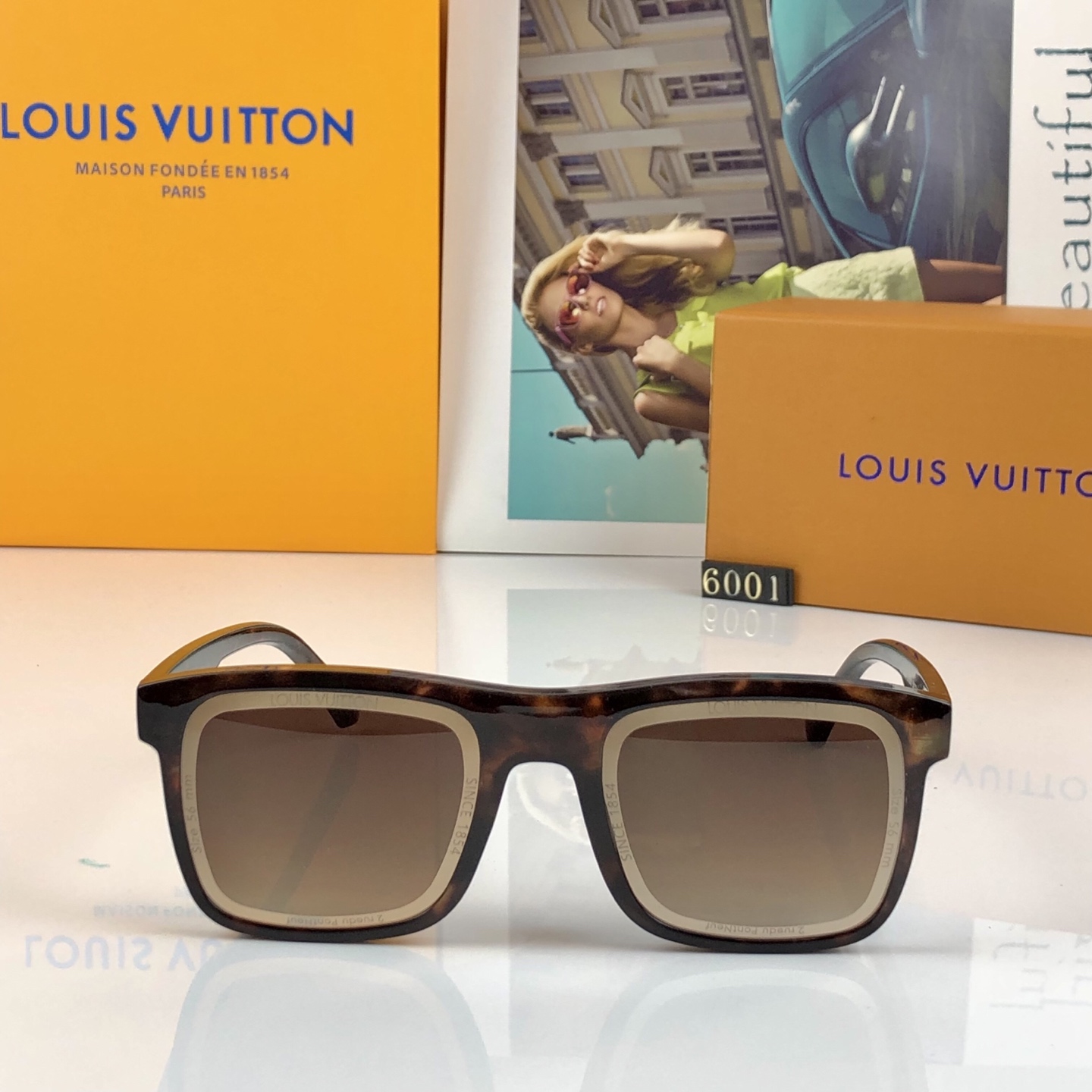 。。Louis vuitto*时尚方形太阳镜度假聚会潮流百搭男女眼镜防晒墨镜