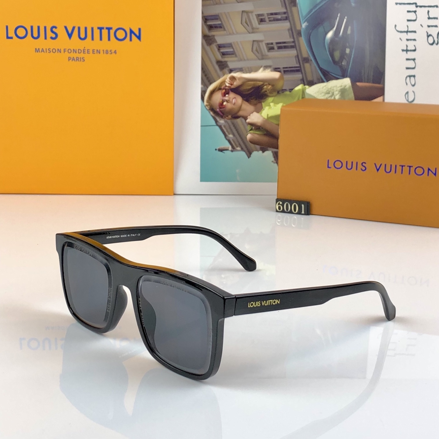 。。Louis vuitto*时尚方形太阳镜度假聚会潮流百搭男女眼镜防晒墨镜