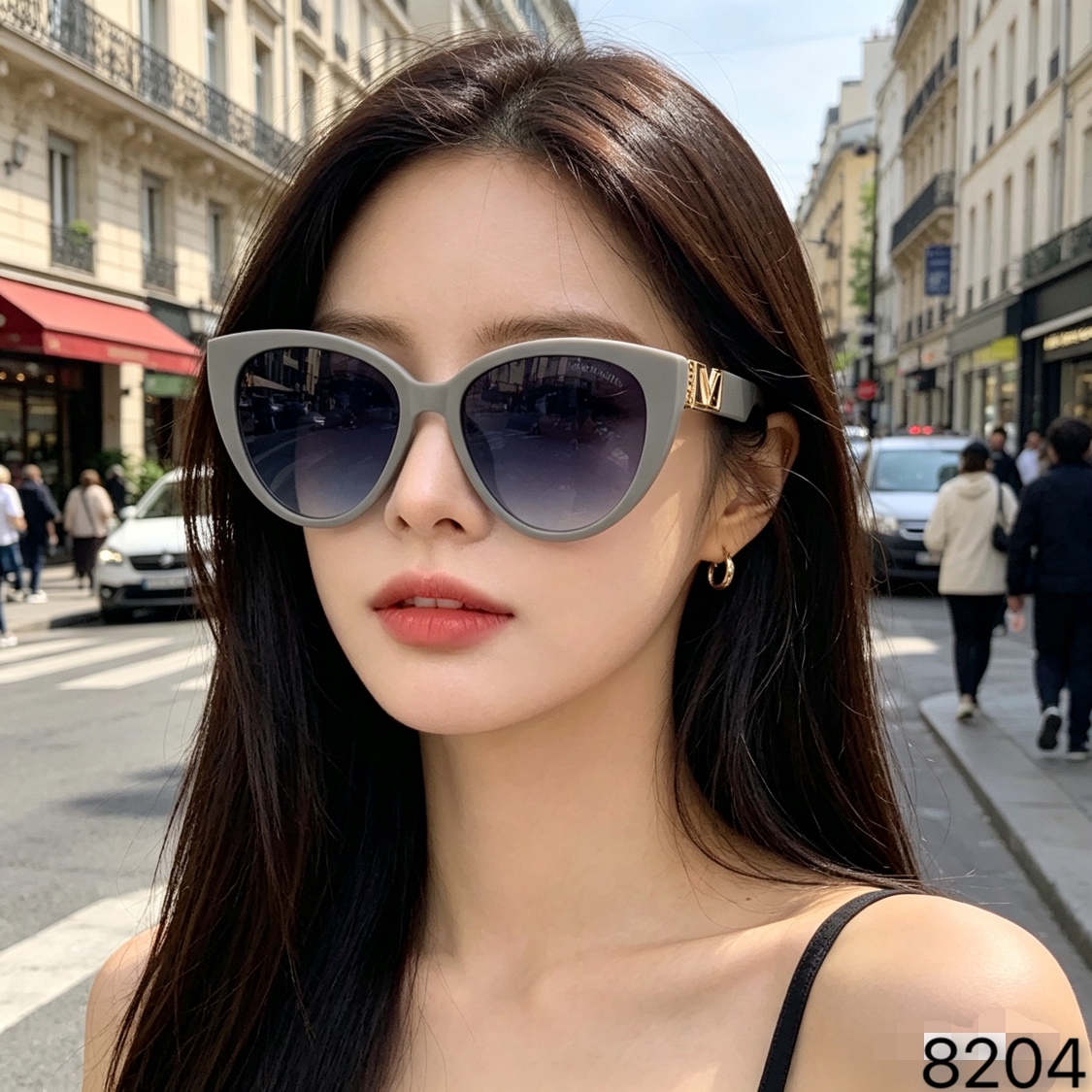 。。Valentin*复古猫眼墨镜女款2026新款高级感方圆脸显脸小防紫外线防晒太阳镜