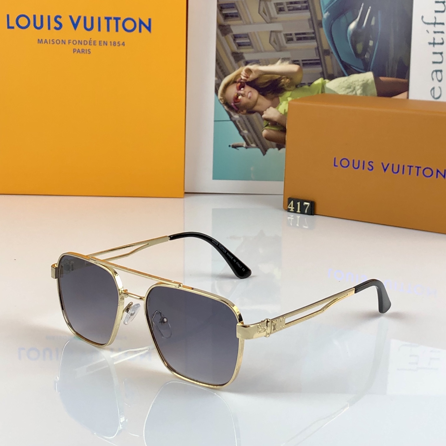 。。Louis vuitto*新款双梁金属高级感男士太阳镜时尚潮流开车驾驶防紫外线