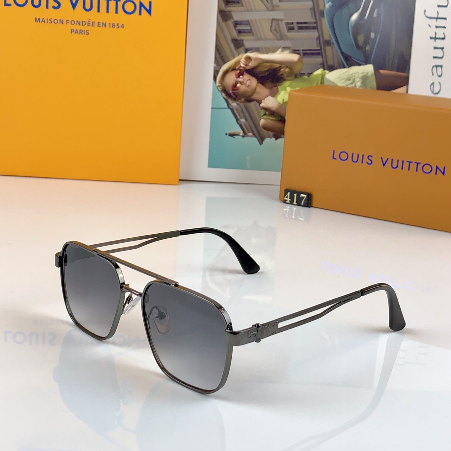 。。Louis vuitto*新款双梁金属高级感男士太阳镜时尚潮流开车驾驶防紫外线