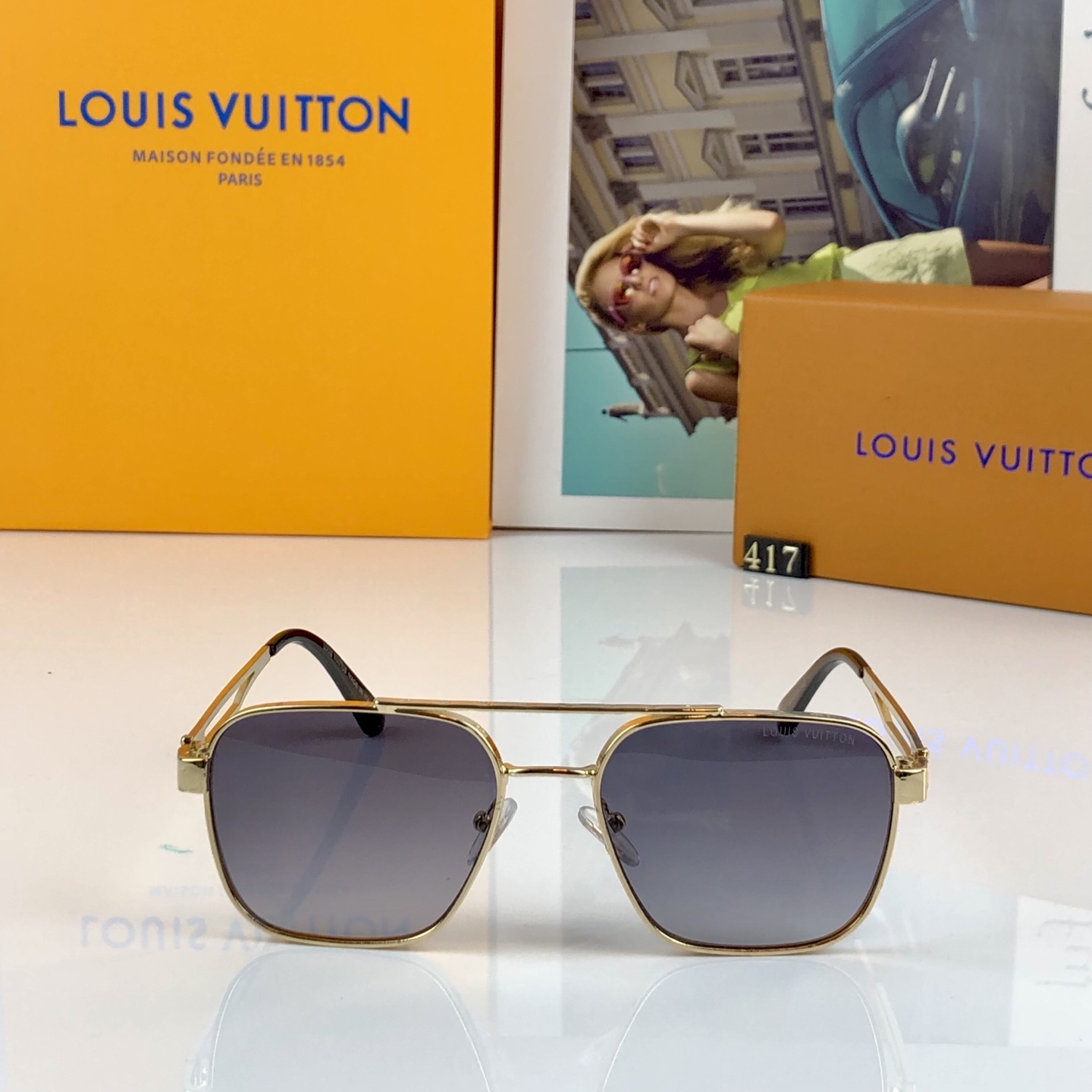。。Louis vuitto*新款双梁金属高级感男士太阳镜时尚潮流开车驾驶防紫外线