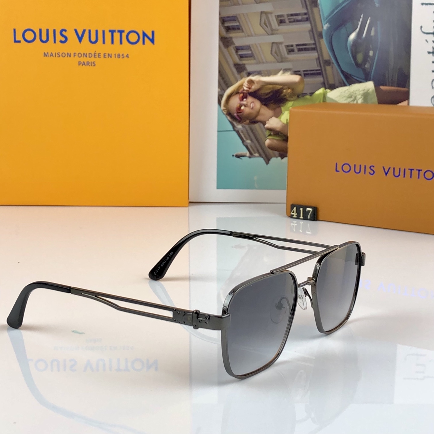 。。Louis vuitto*新款双梁金属高级感男士太阳镜时尚潮流开车驾驶防紫外线