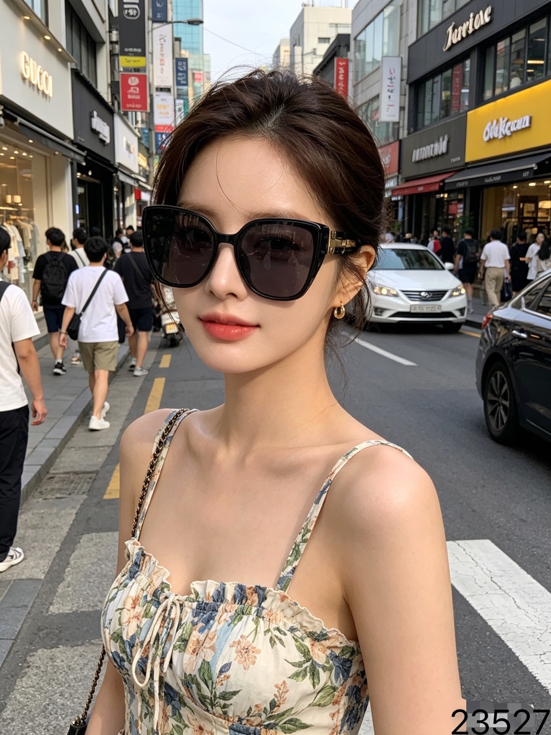 。。Gucc*2026新款大框墨镜女款高级感方圆脸防紫外线防晒太阳眼镜
