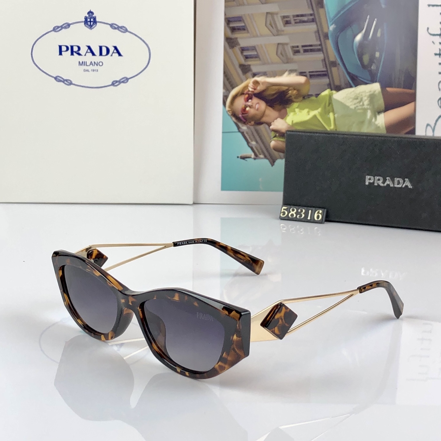 。。Prad*欧美个性镂空金属太阳眼镜潮男女网红时尚多边形复古遮阳墨镜