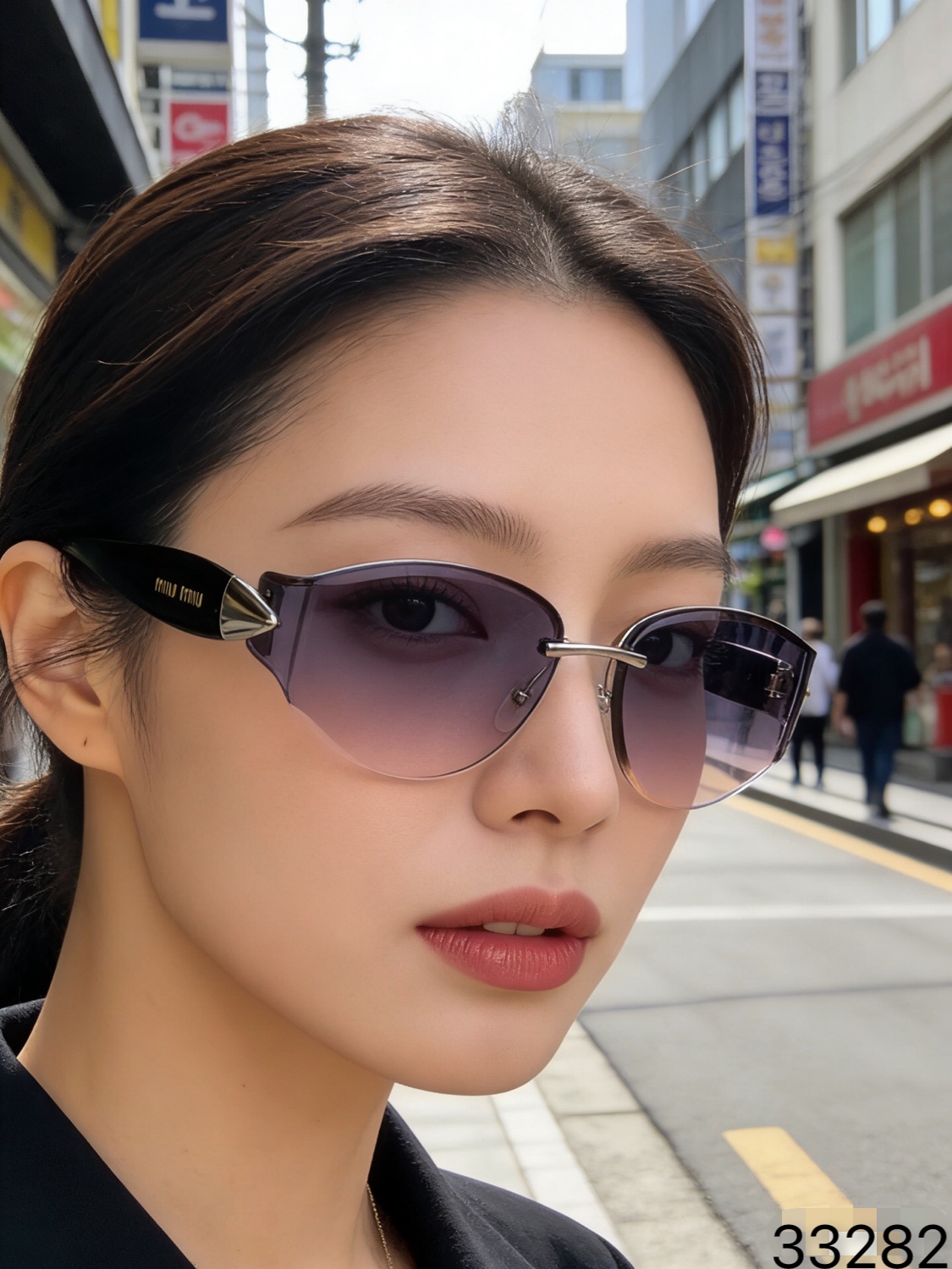 NO:767948,miumi* high-looking 2026 cat-eye sunglasses for women, anti-UV, face-showing, small sunglasses, curved lenses, high-end, refined, trendy glasses, sunglasses, sunglasses, glasses, miumiu19860909miumi*高颜值2026猫眼太阳镜女防紫外线显脸小墨镜曲面镜片高级感精致潮眼镜墨镜太阳镜,眼镜,miumiu,glasses