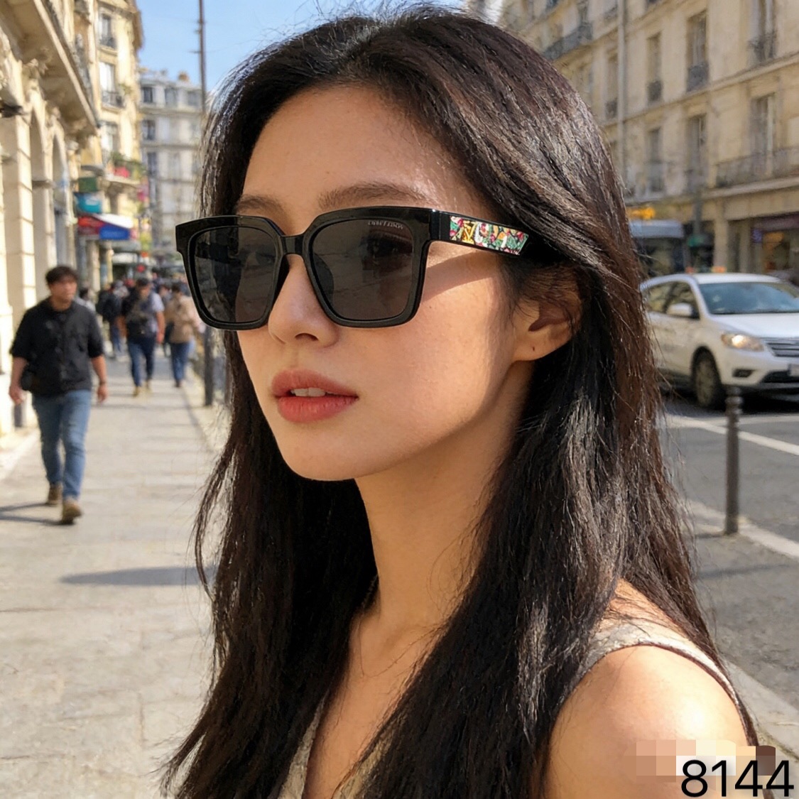 。。Louis vuitto*欧美方形太阳眼镜大框显脸小高级感街拍防紫外线复古简约墨镜