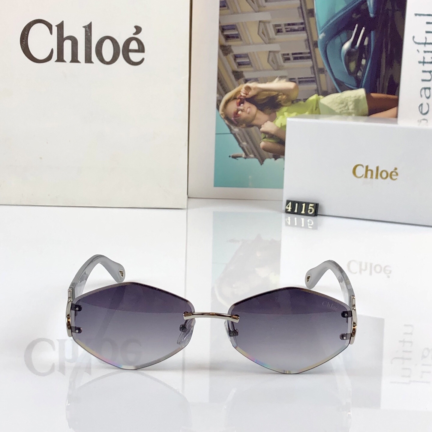 。。Chlo*复古猫眼老钱风墨镜女款摩登港风太阳眼镜2026新款防晒防紫外线潮