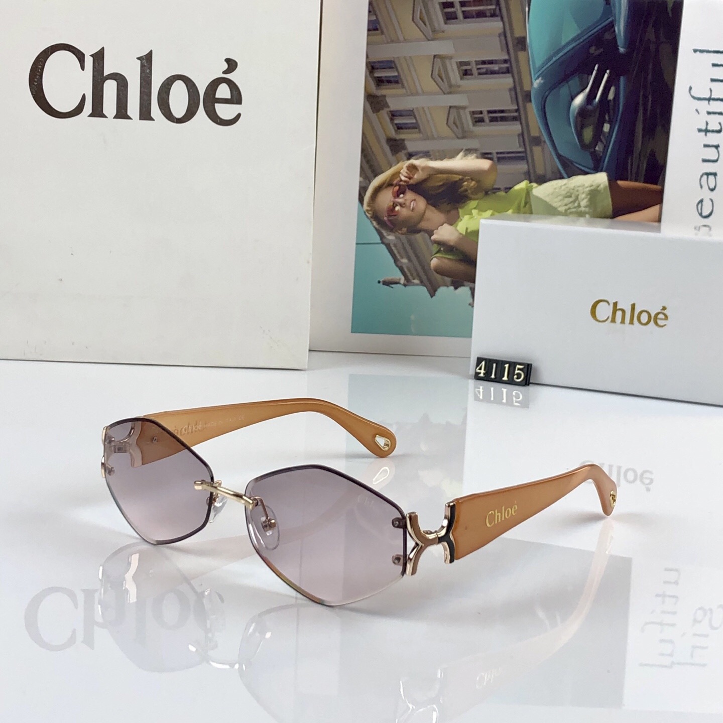 。。Chlo*复古猫眼老钱风墨镜女款摩登港风太阳眼镜2026新款防晒防紫外线潮