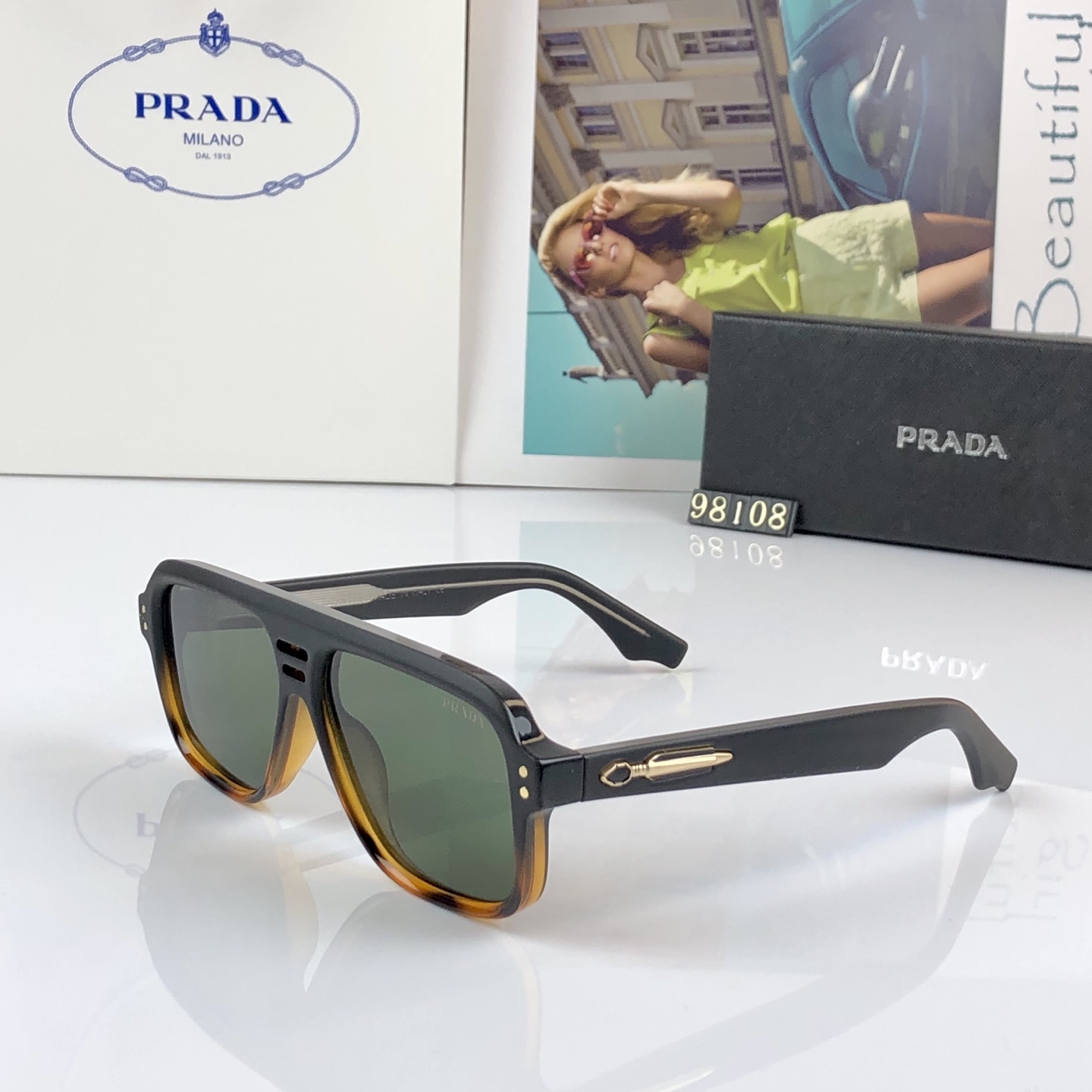 。。Prad*新款男女同款高品质墨镜欧美潮流时尚太阳眼镜开车防紫外线