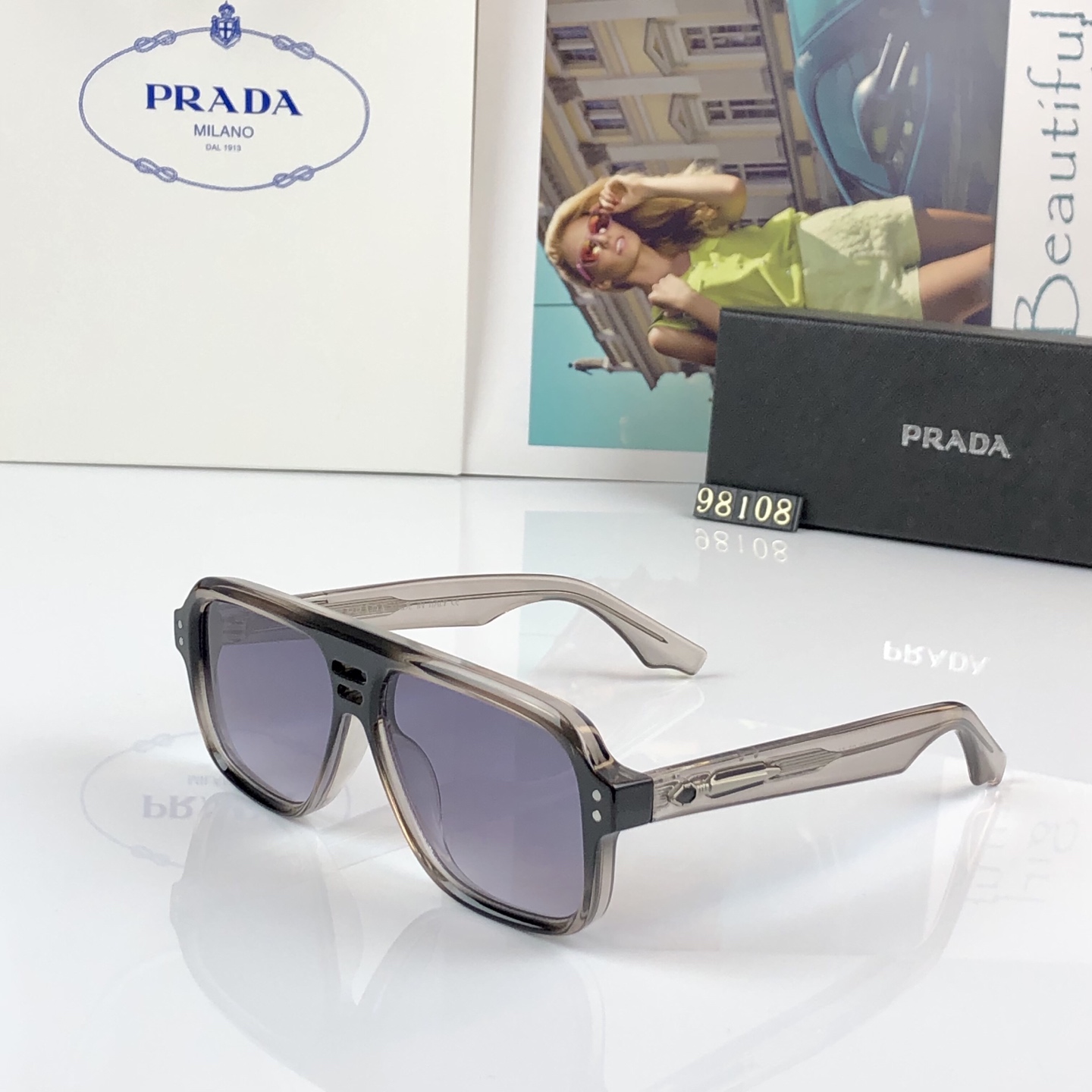 。。Prad*新款男女同款高品质墨镜欧美潮流时尚太阳眼镜开车防紫外线