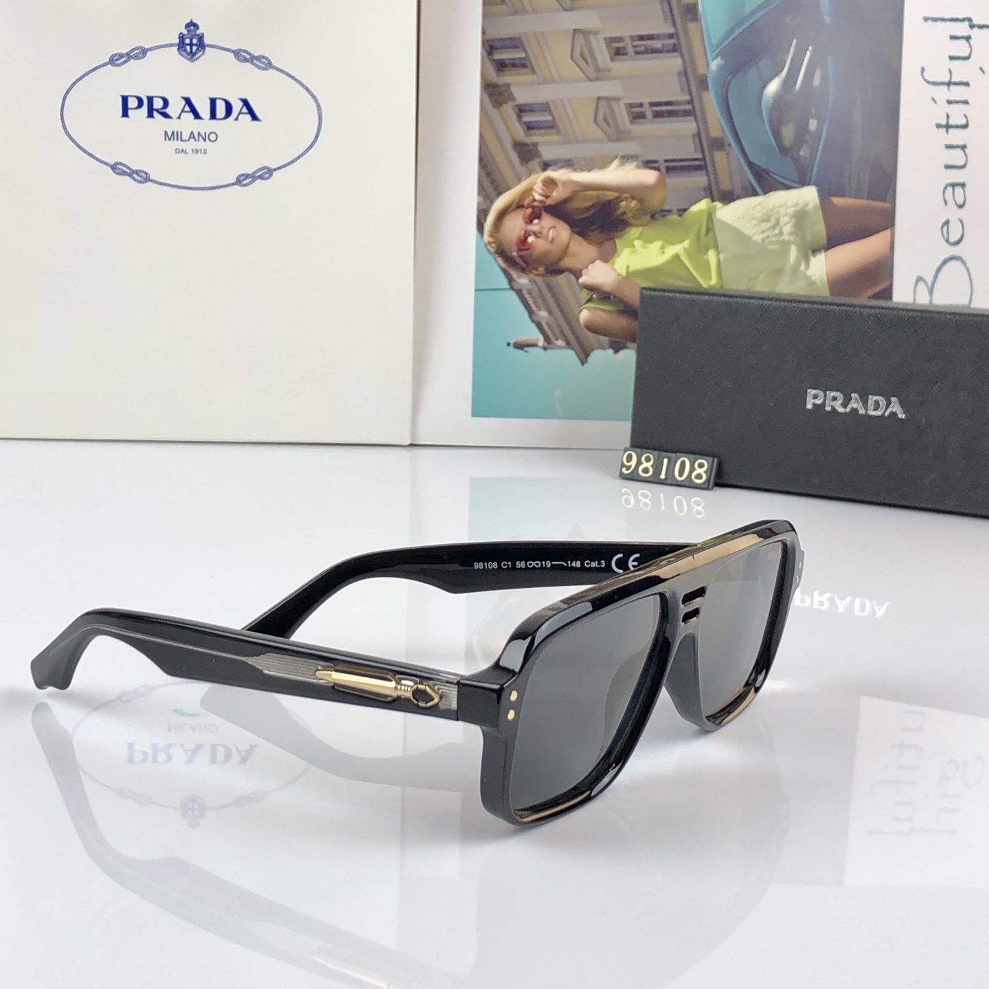 。。Prad*新款男女同款高品质墨镜欧美潮流时尚太阳眼镜开车防紫外线