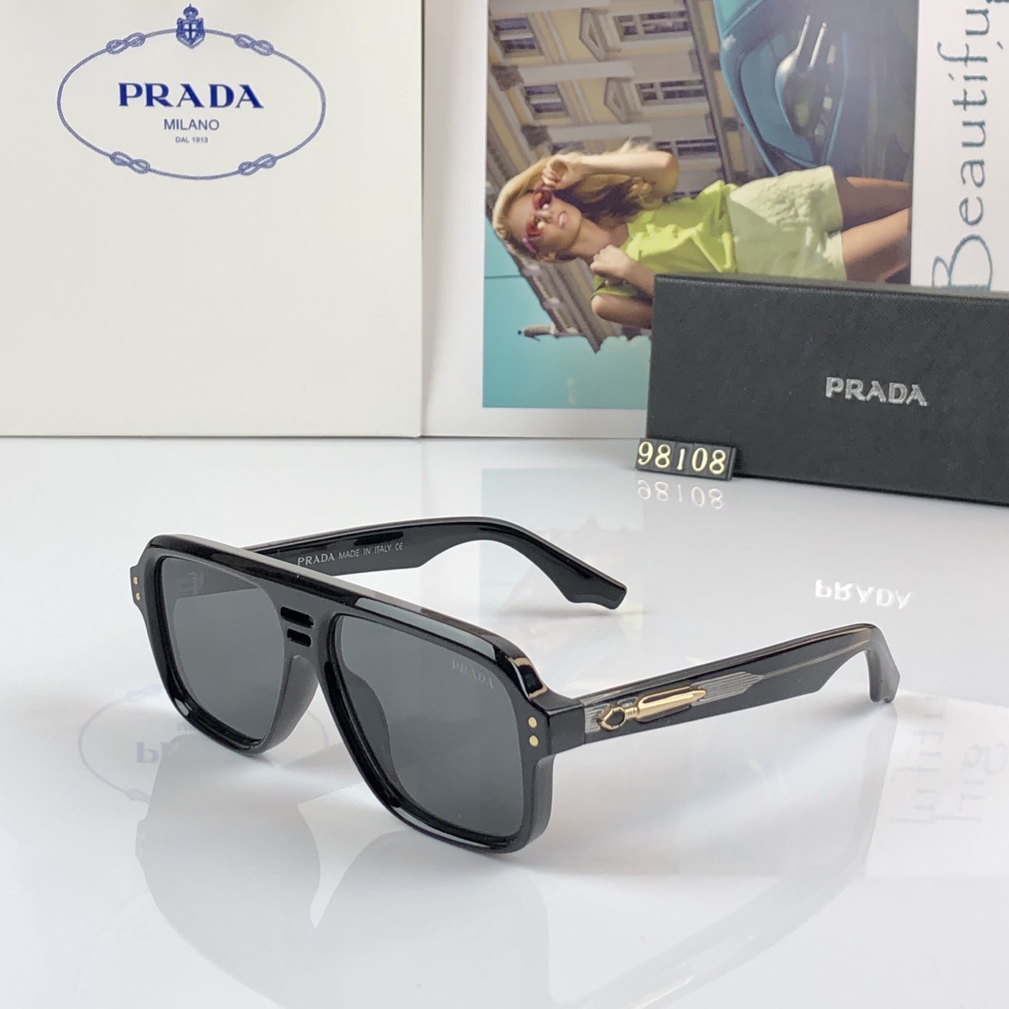 。。Prad*新款男女同款高品质墨镜欧美潮流时尚太阳眼镜开车防紫外线