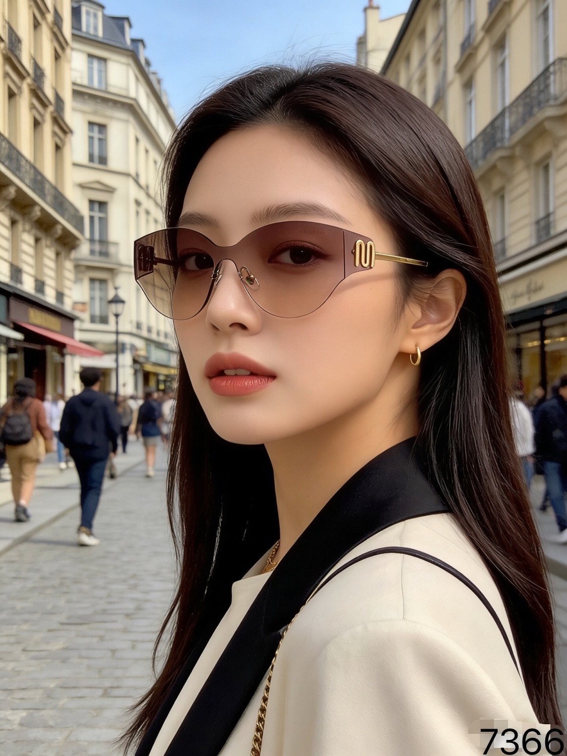 NO:767969,miumi* new women's anti-UV sunglasses, high-end, futuristic, all-in-one cat-eye sunglasses, rimless Korean style glasses, sunglasses, sunglasses, glasses, miumiu19860909miumi*新款女士防紫外线太阳镜高级感未来风一体式猫眼墨镜无框韩版眼镜眼镜墨镜太阳镜,眼镜,miumiu,glasses