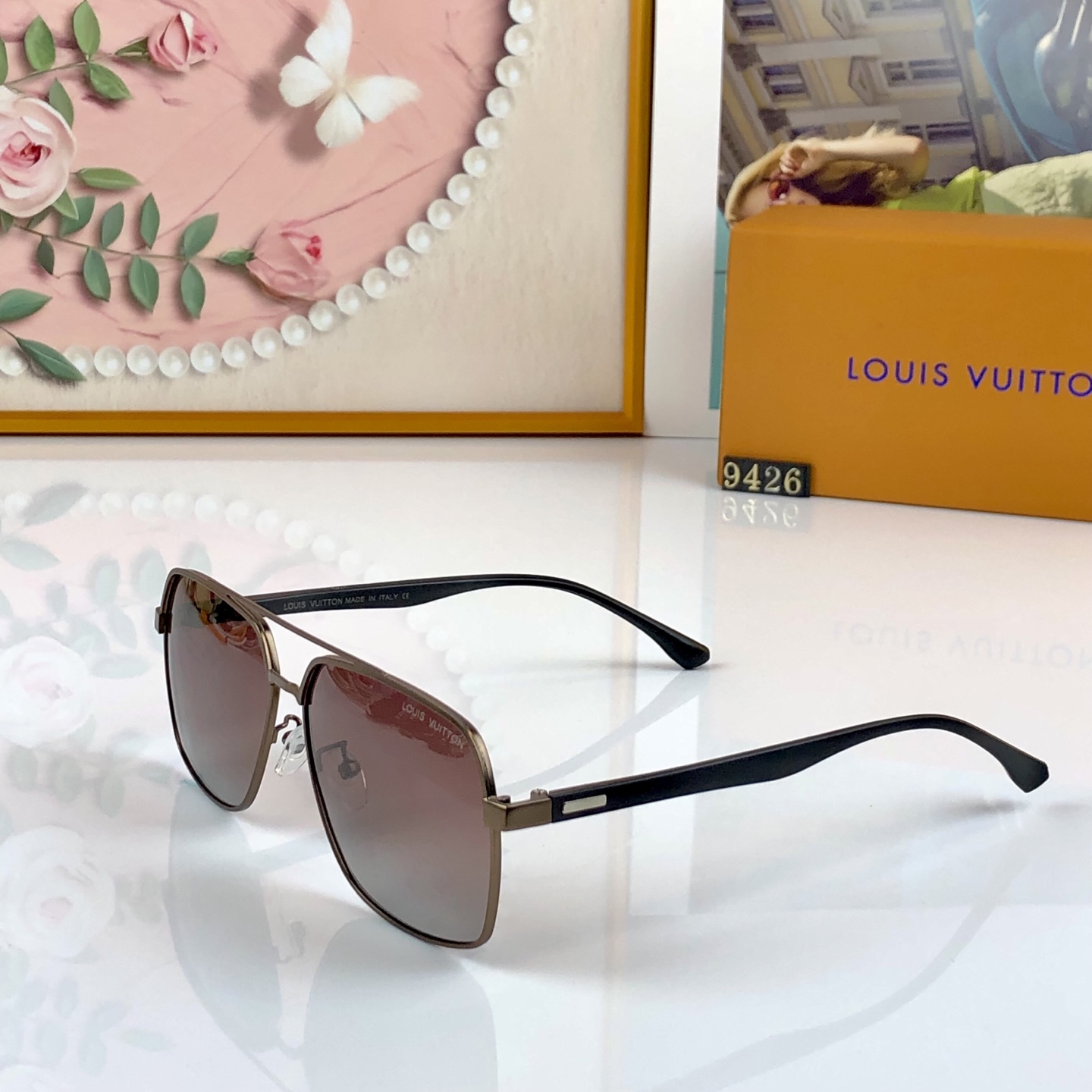 。。Louis vuitto*新款轻薄好物百搭眼镜偏光太阳镜双梁潮流时尚墨镜