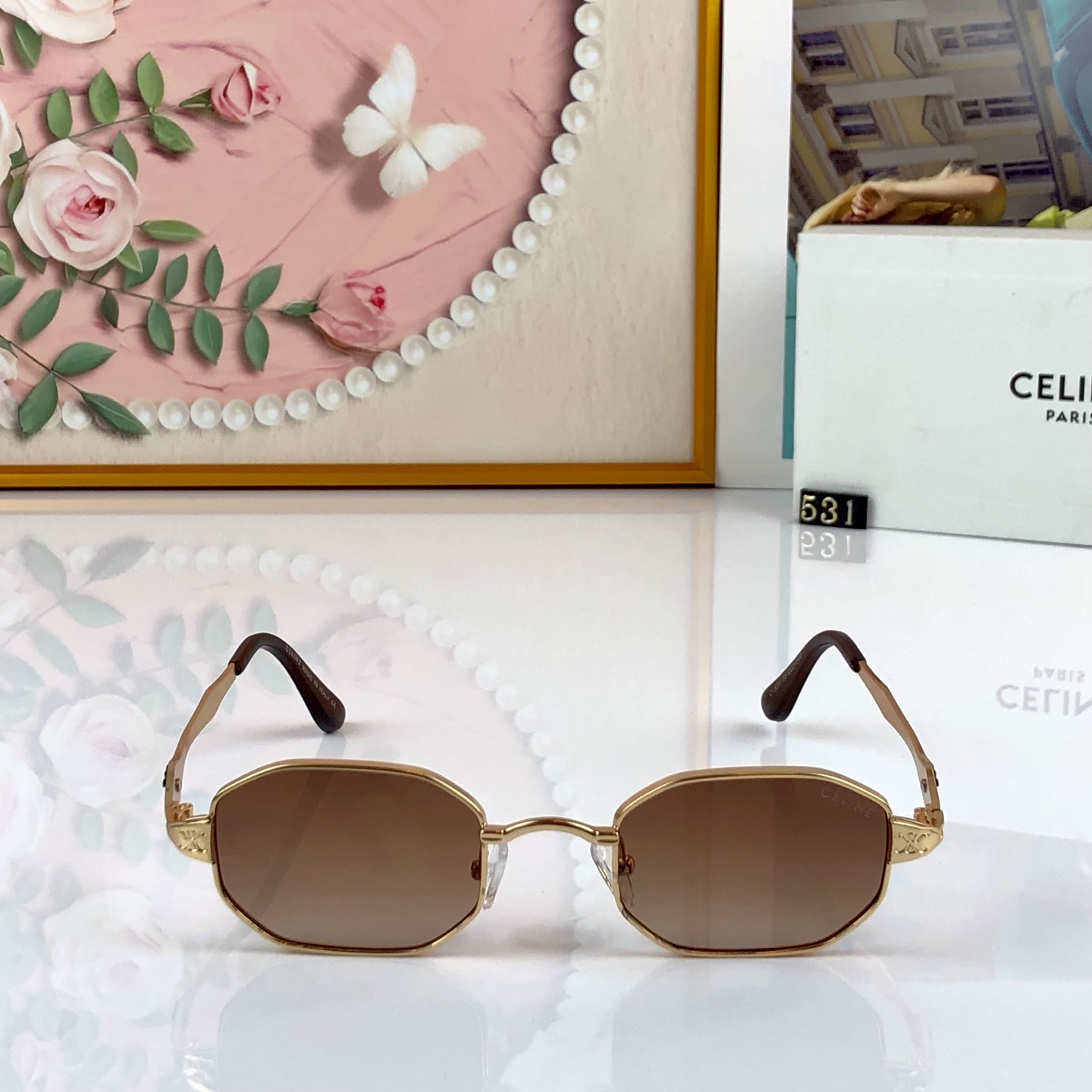 。。Celin*2026新款网红太阳镜女复古欧美圆脸墨镜男ins街拍潮流眼镜
