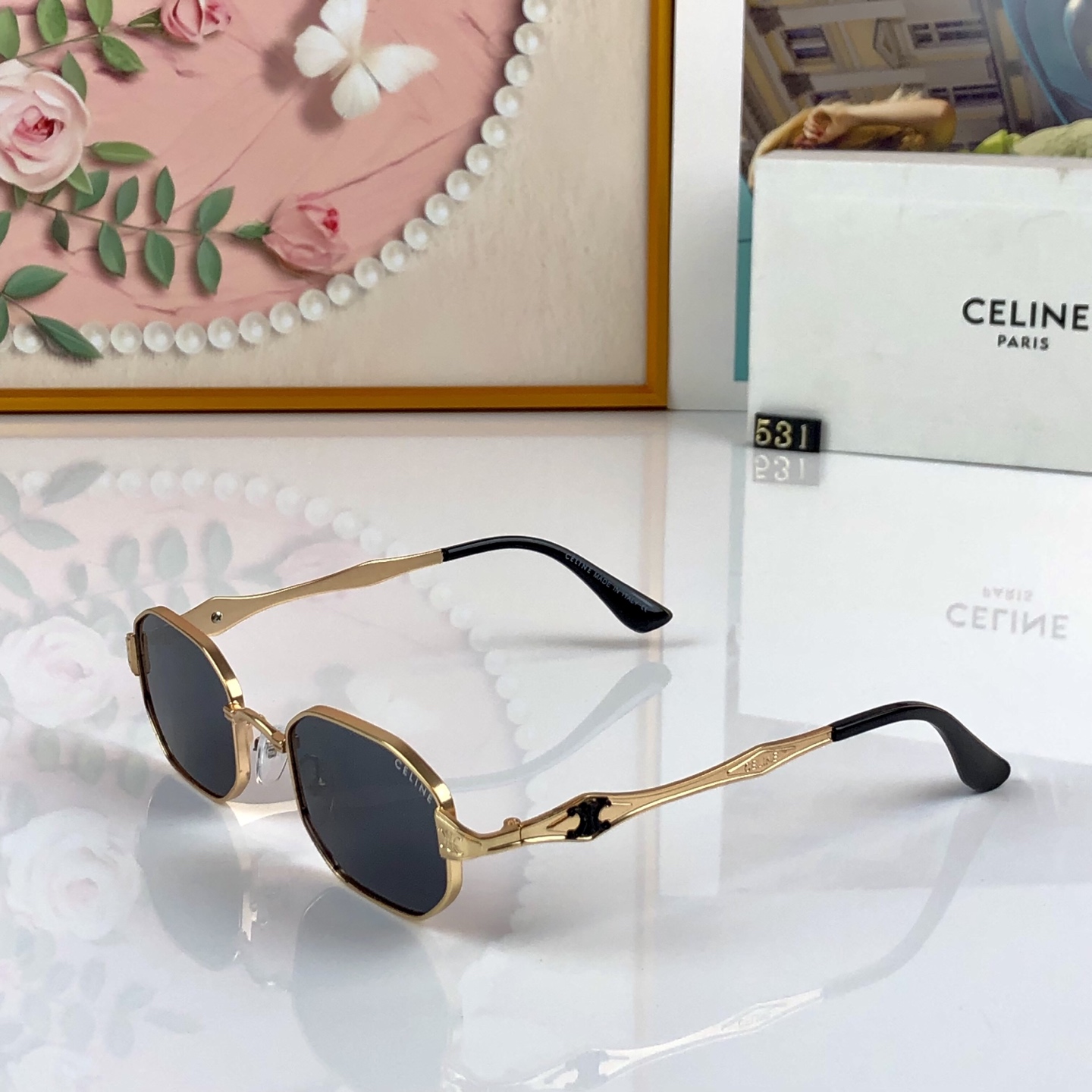 。。Celin*2026新款网红太阳镜女复古欧美圆脸墨镜男ins街拍潮流眼镜