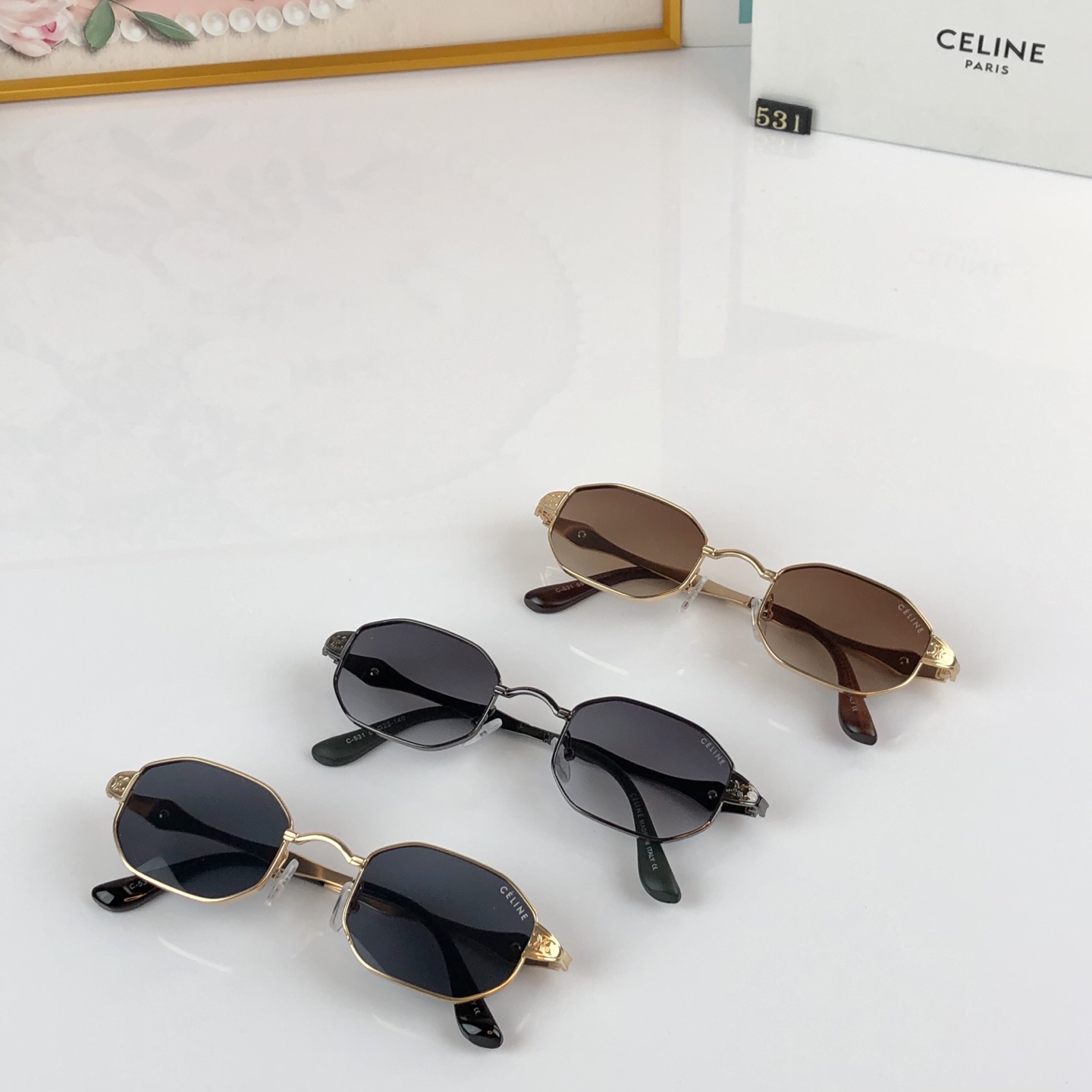 。。Celin*2026新款网红太阳镜女复古欧美圆脸墨镜男ins街拍潮流眼镜