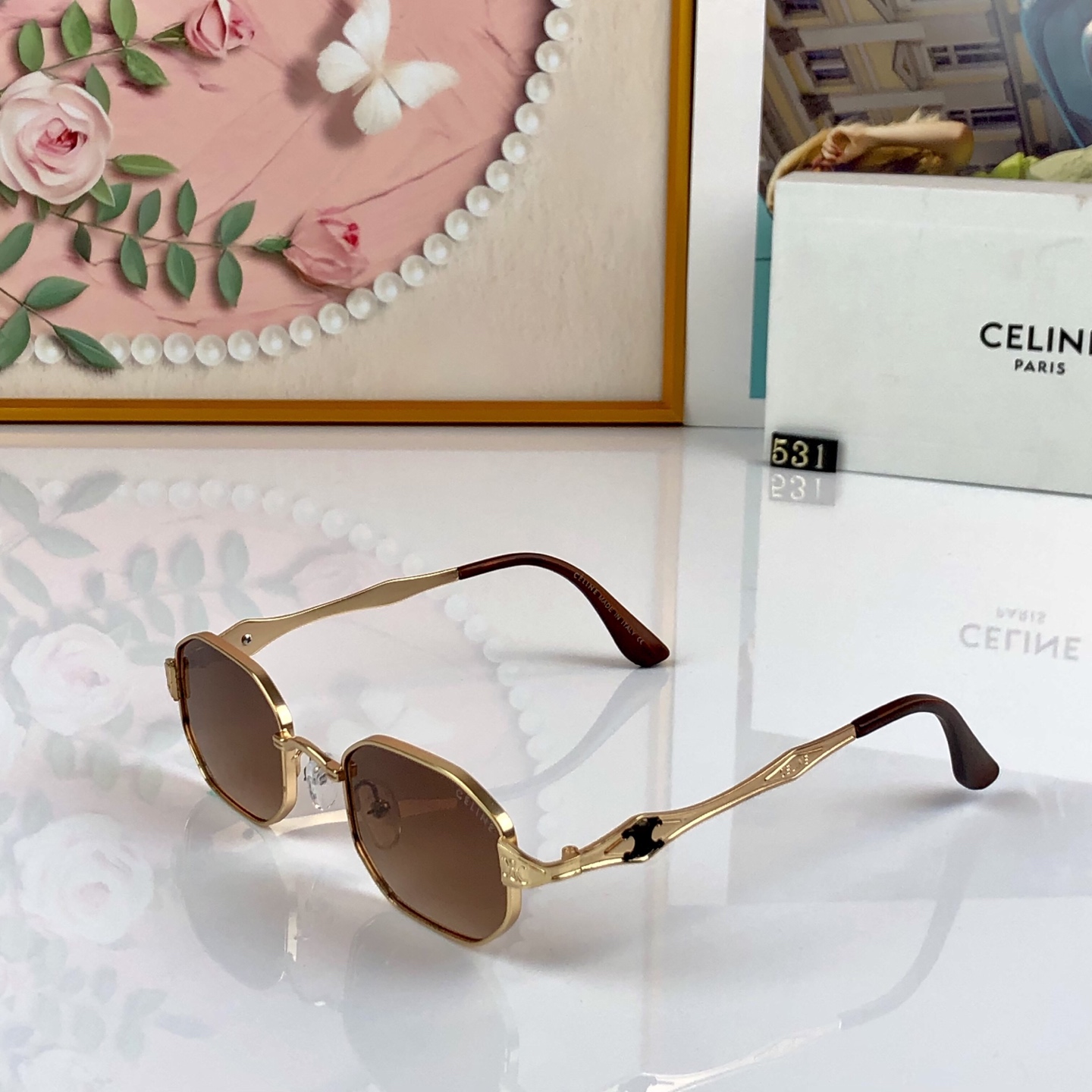 。。Celin*2026新款网红太阳镜女复古欧美圆脸墨镜男ins街拍潮流眼镜