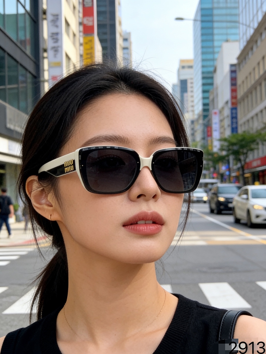 。。miumi*2026新款大牌猫眼墨镜女赵露思同款显瘦时尚太阳镜防紫外线