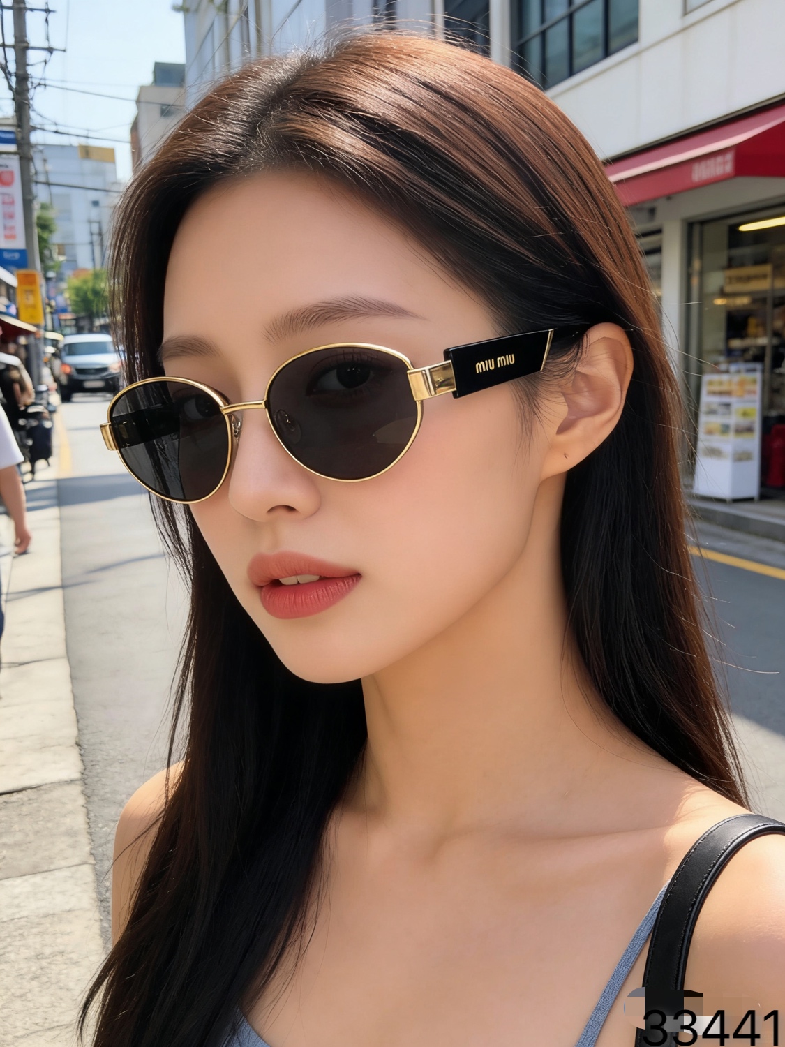 。。miumi*高品质复古尼龙镜片墨镜女高档时尚板材椭圆猫眼轻奢高颜值太阳镜
