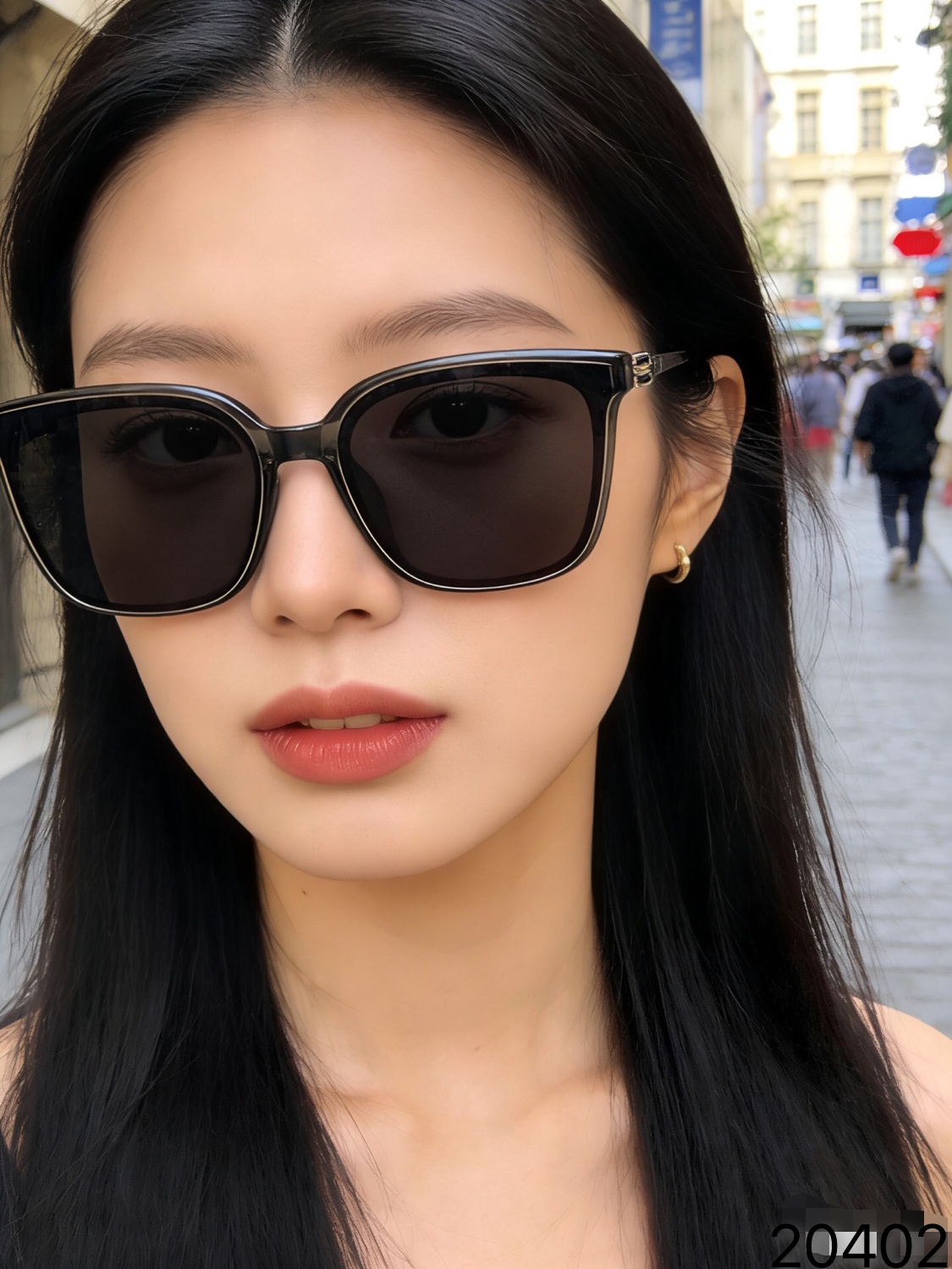 。。Chane*2026新款时尚墨镜女高级感痞帅大脸显瘦遮阳防紫外线偏光太阳眼镜