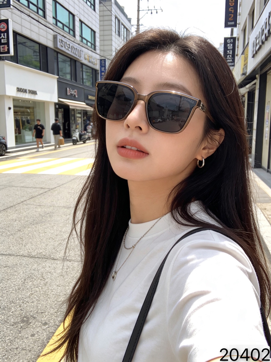 。。Chane*2026新款时尚墨镜女高级感痞帅大脸显瘦遮阳防紫外线偏光太阳眼镜