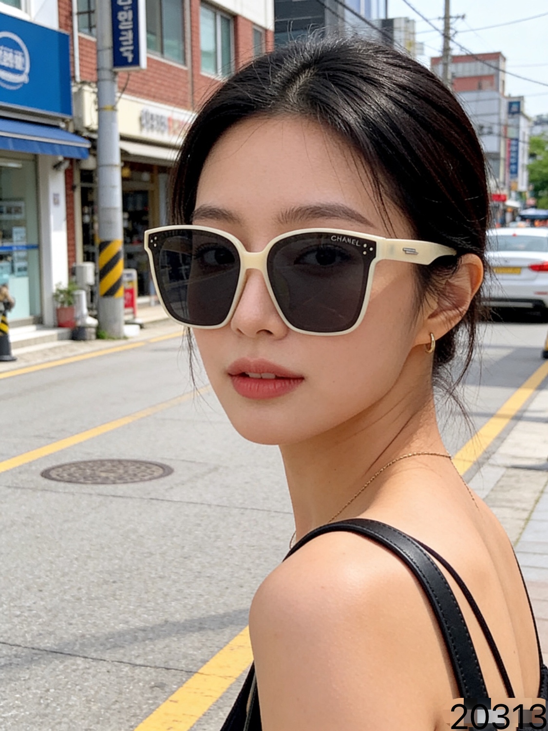。。Chane*韩版时尚大框显脸小墨镜女百搭情侣款简约开车遮阳防紫外线太阳镜