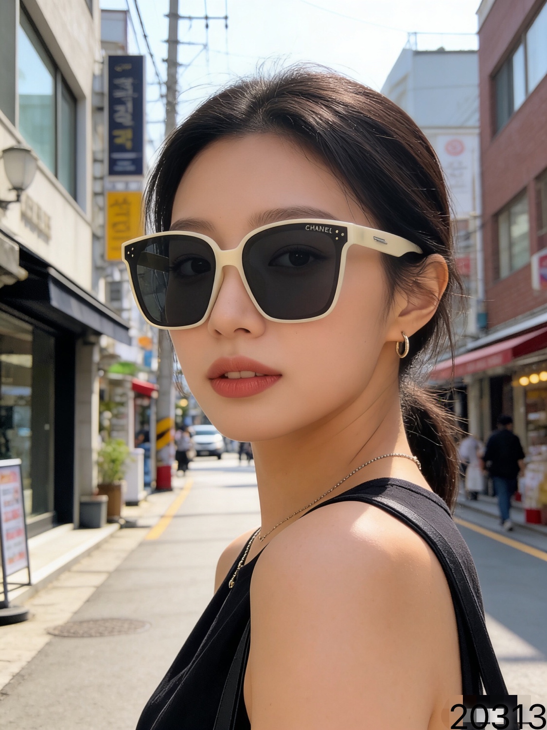。。Chane*韩版时尚大框显脸小墨镜女百搭情侣款简约开车遮阳防紫外线太阳镜