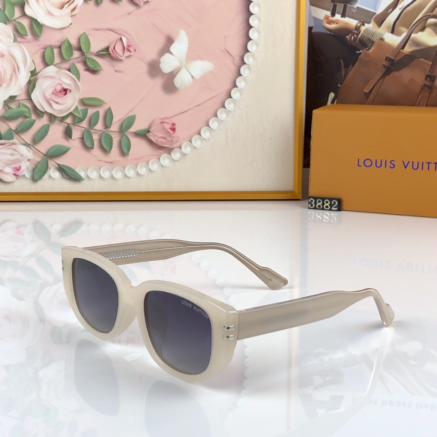 。。Louis vuitto*韩版时尚猫眼太阳镜2026新款小红书网红同款墨镜防紫外线太阳眼镜