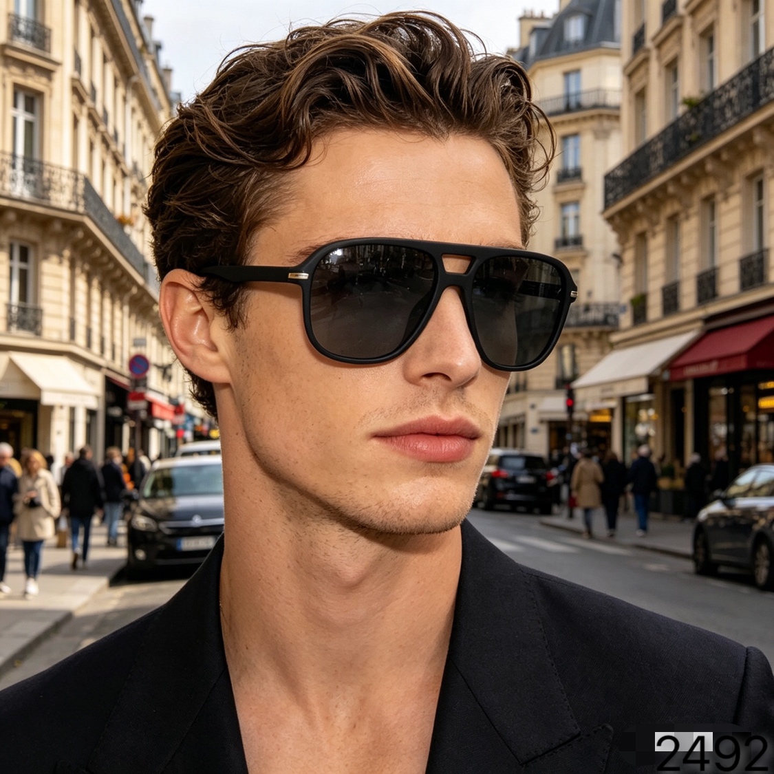 。。Louis vuitto*2026新款欧美太阳镜男时尚复古大框开车驾驶偏光墨镜黑框钓鱼眼镜