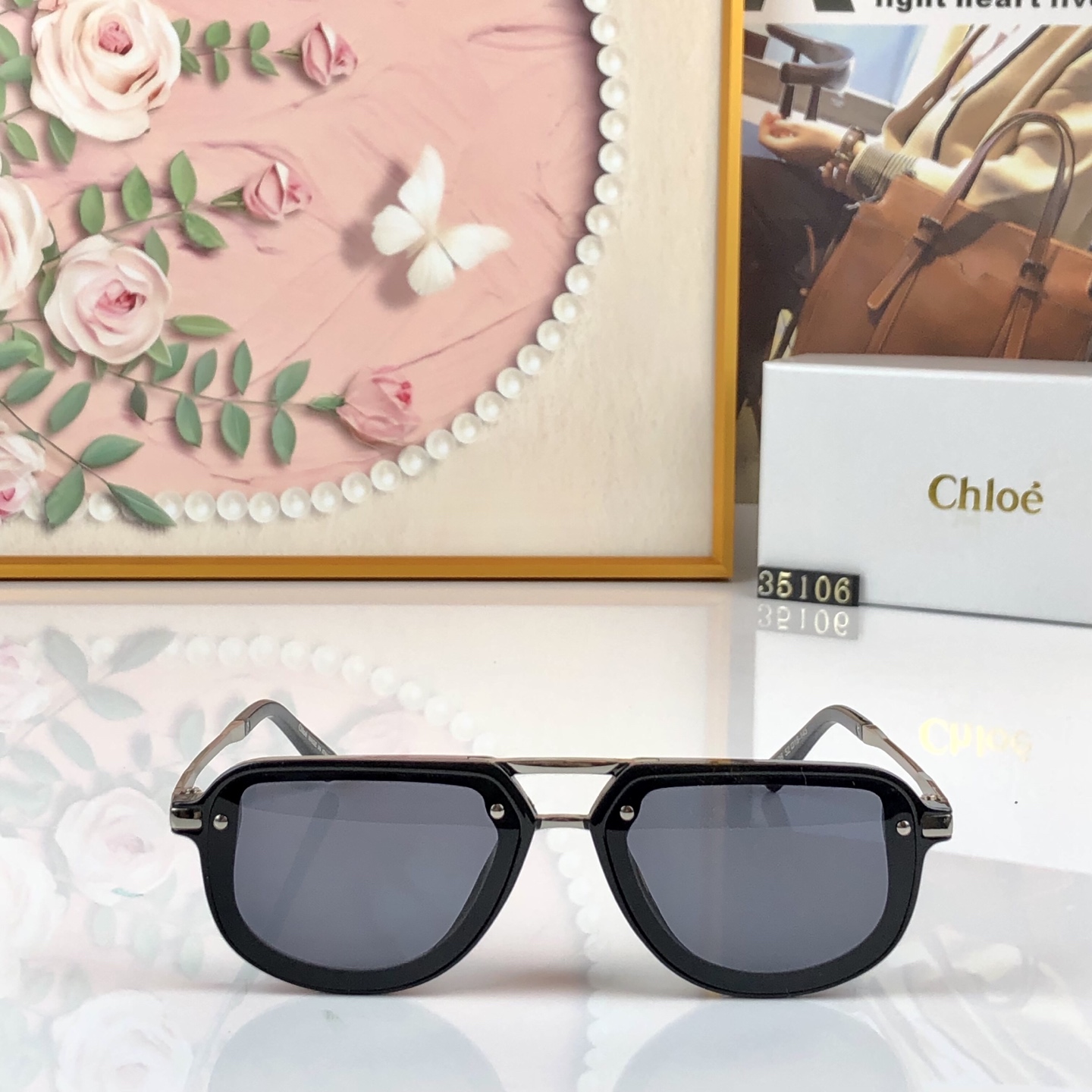 。。Chlo*韩版太阳镜金属高质感双梁墨镜开车防晒眼镜