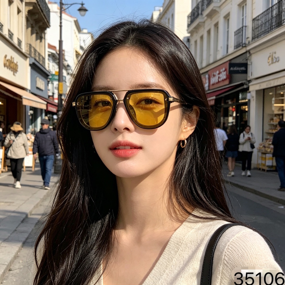 。。Chlo*韩版太阳镜金属高质感双梁墨镜开车防晒眼镜