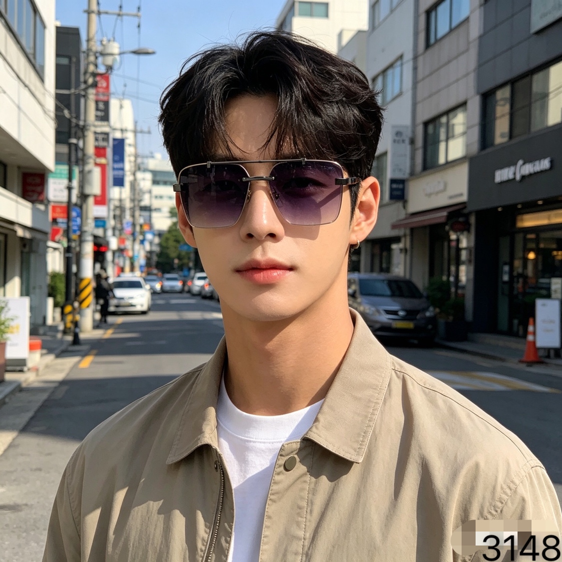 。。Cartie*新款韩版男士时尚方框墨镜个性大框太阳镜切边眼镜
