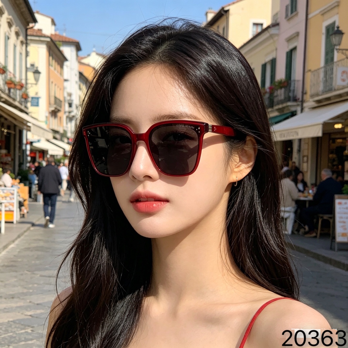 。。Louis vuitto*复古红色方形小脸适合太阳眼镜网红女高级感ins圆脸韩版墨镜防晒
