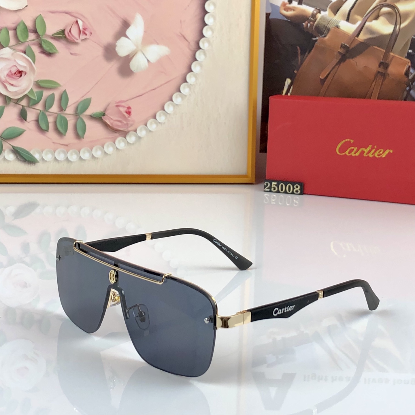 。。Cartie*欧美新款大框男女同款时尚太阳眼镜潮流休闲百搭墨镜开车防紫外线