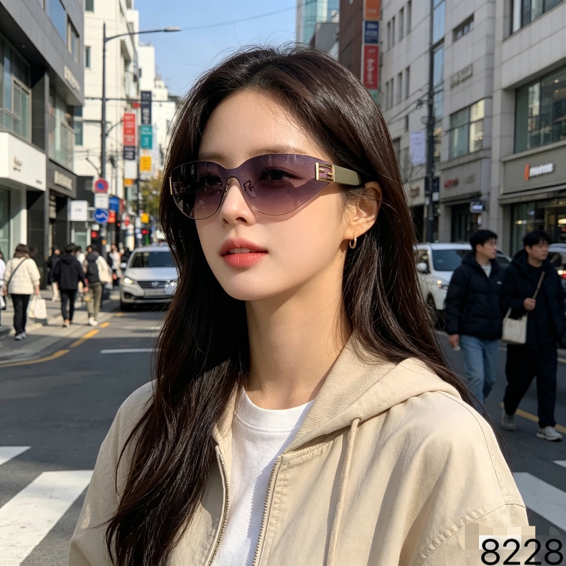。。Louis vuitto*2026春夏新款酷黑发箍墨镜女高级感时尚无边框连体镜片太阳镜男潮