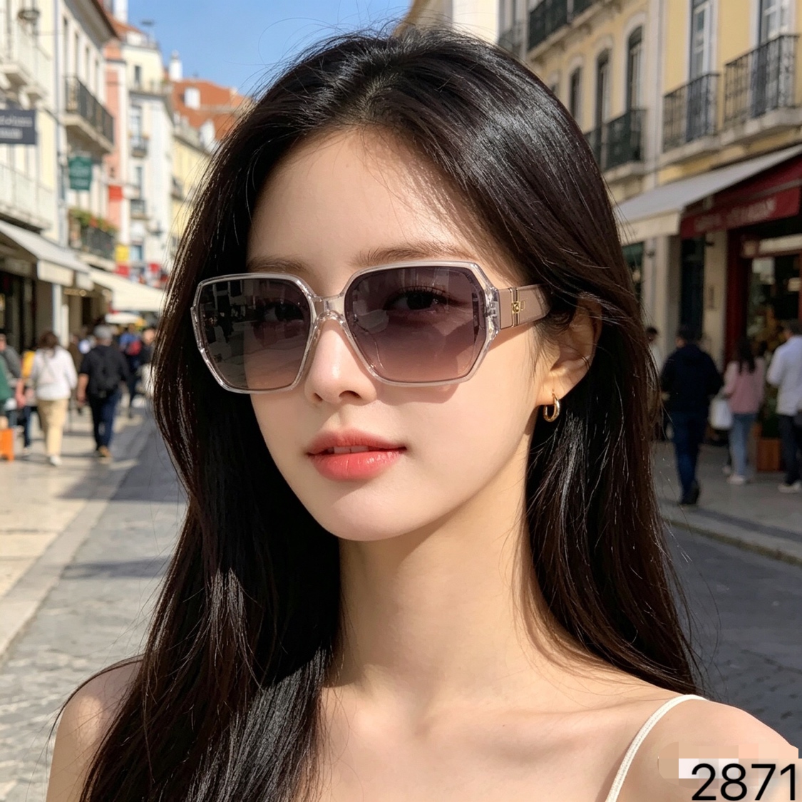 。。Gucc*新款欧美复古太阳镜方框时尚潮流百搭墨镜开车防紫外线