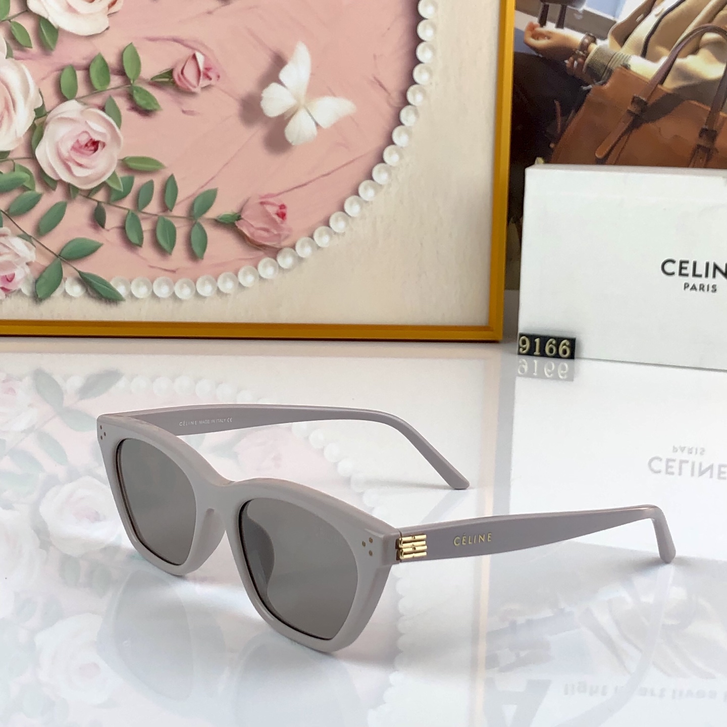 。。Celin*2026新款猫眼墨镜女高级感小框防紫外线太阳眼镜男士遮阳痞帅眼镜