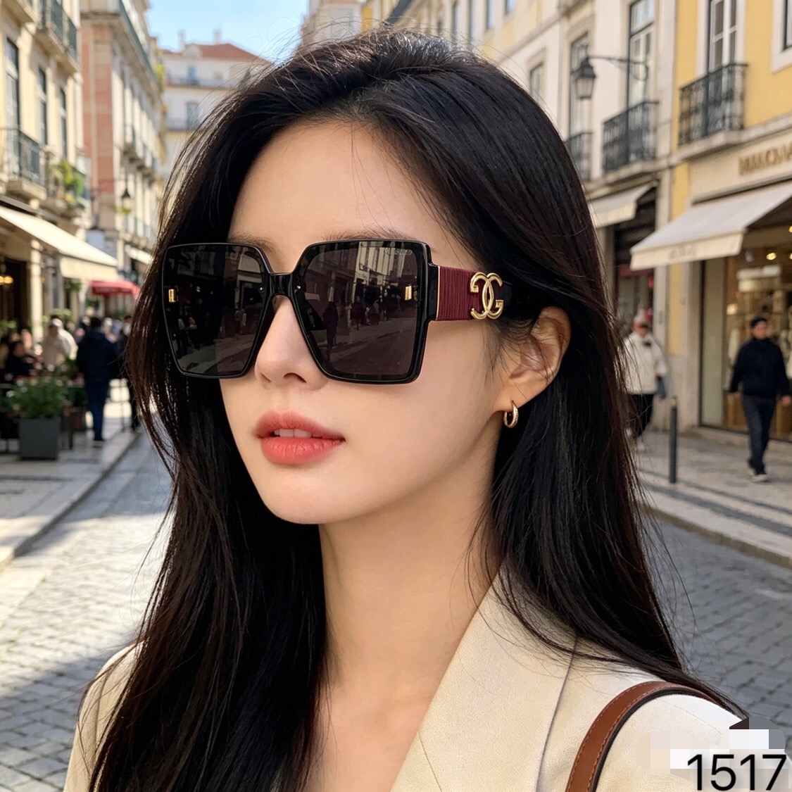 。。Gucc*太阳镜女新款高清轻奢时尚太阳眼镜女潮流防紫外线高级墨镜