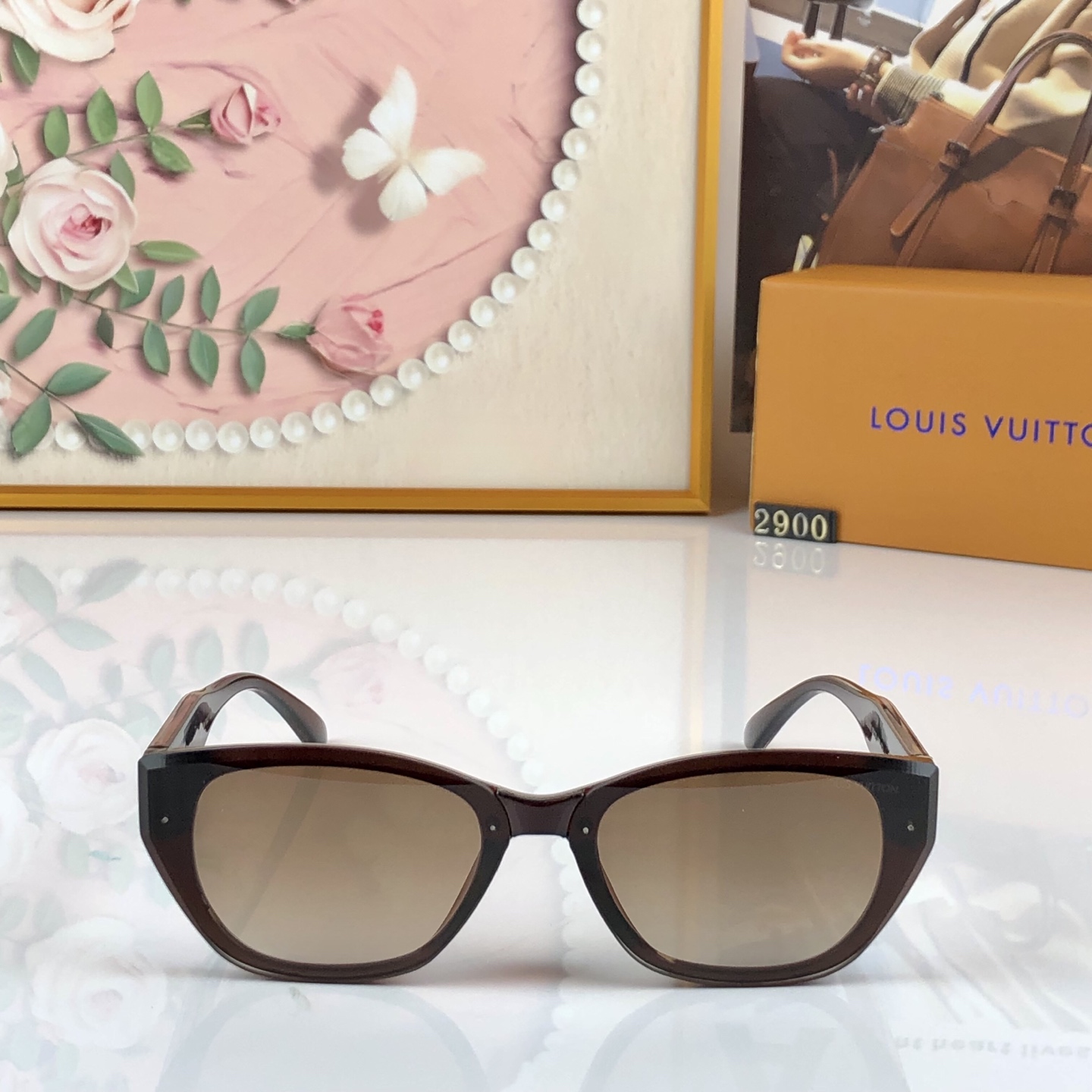 。。Louis vuitto*韩版高级感遮阳复古墨镜女款潮圆脸小框凹造型时髦小脸太阳眼镜
