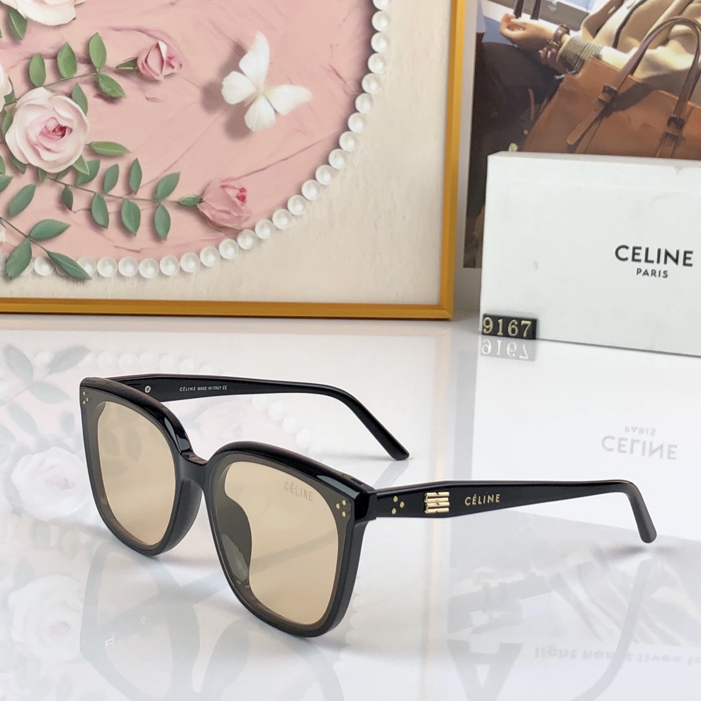 。。Celin*2026新款经典墨镜女高级感时尚潮流方形板材太阳眼镜防晒