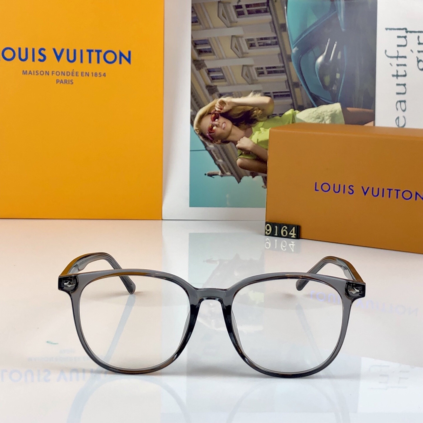 。。Louis vuitto*新款大框韩系近视眼镜框女网红素颜显脸小平光镜架可配度数