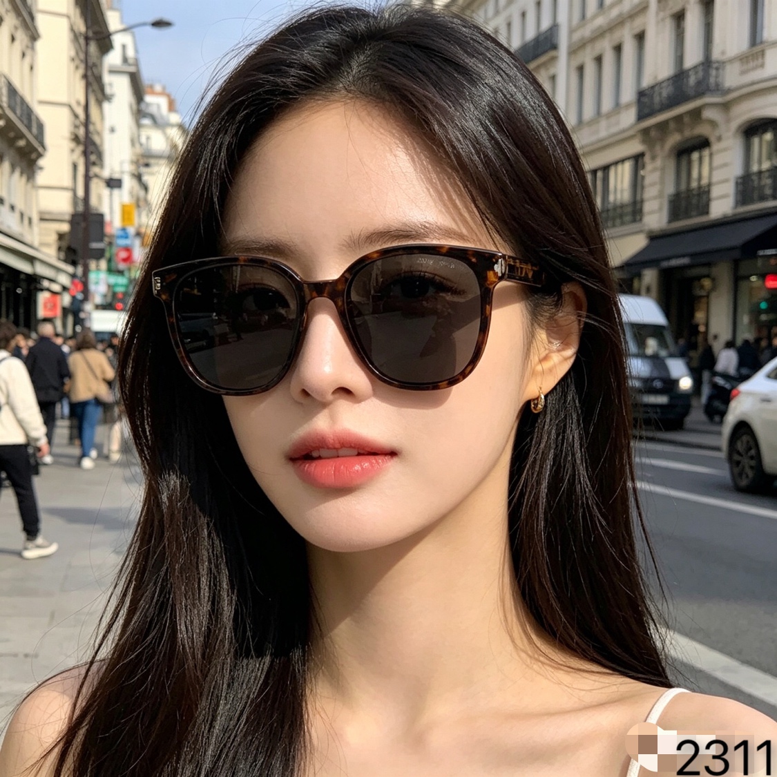 。。Louis vuitto*2026新款韩版方形简约墨镜女款潮街拍高级感显脸小太阳镜