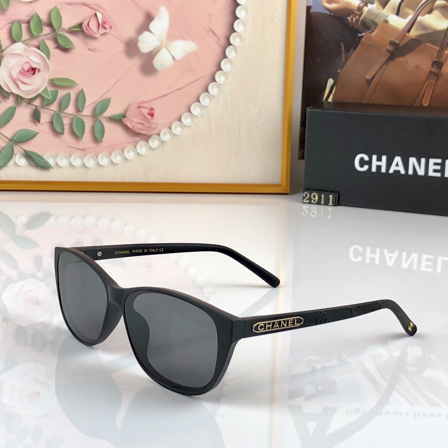 。。Chane*太阳镜欧美潮流时尚墨镜女士韩版复古小框优雅个性前卫眼镜