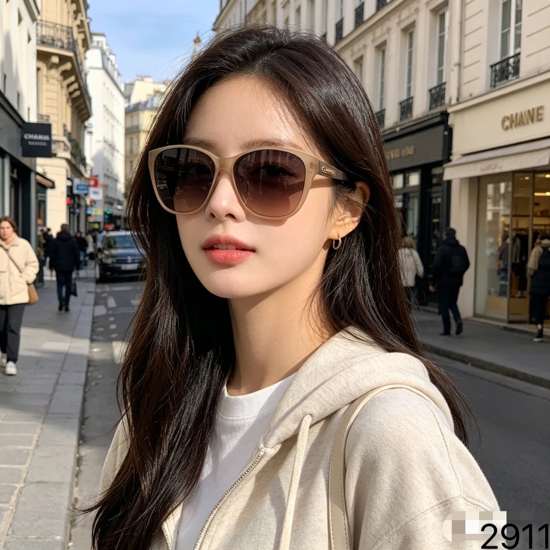 。。Chane*太阳镜欧美潮流时尚墨镜女士韩版复古小框优雅个性前卫眼镜
