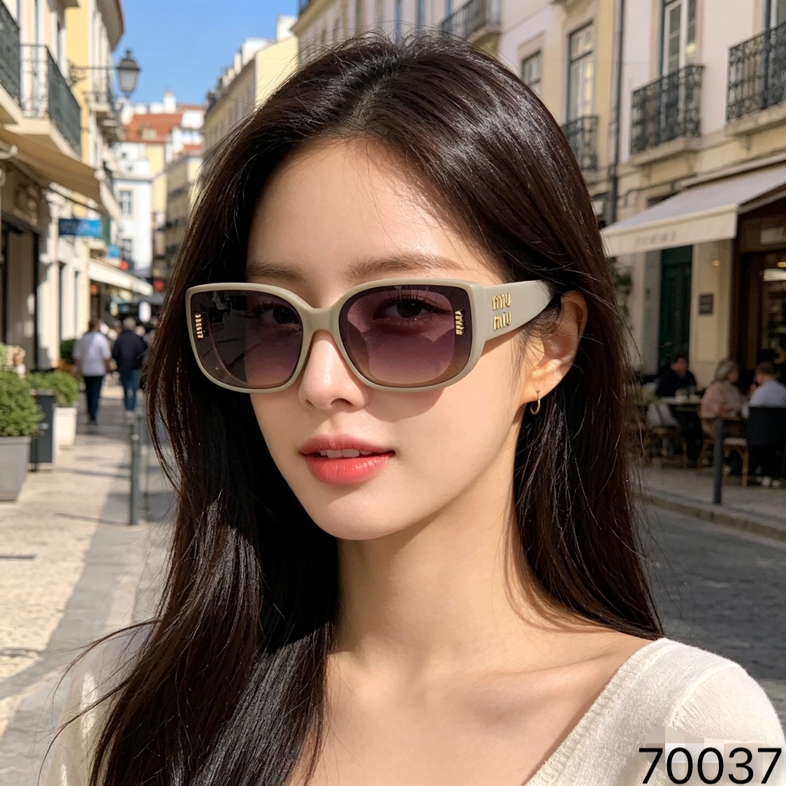 。。miumi*猫眼墨镜女款适合方圆脸显脸小时髦复古太阳眼镜防紫外线